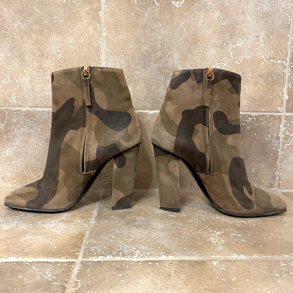 Suede Camouflage Print Boots - Picture 2 of 7